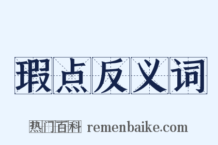 瑕点反义词是什么意思的图片